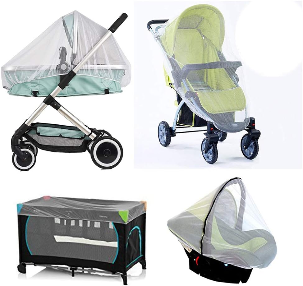 Pram Net, Universal Mosquito Fly Bug Insect Net Protection Cover for Buggy Carrycot Bed Stroller Bassinet Basket Jogger Travel Cot