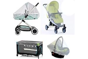 VOBULAFY Insektenschutz，Universal Mückennetz für Kinderwagen Autositz Buggy Babywanne Bett Kinderwagen Stubenwagen Korb Jogger Reisebett