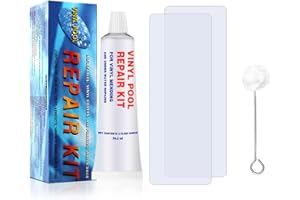 Ganbaro PVC Repair Glue Kit, Hot Tub Repair Kit, Vinyl Repair Kits for Hot Tubs, Inflatable Spas, Swim Rings, Kayaks, Tent Repairs (Repair Patches, Vinyl Glue and Application Tool)