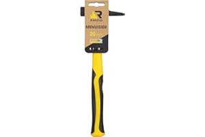 RHINO - Marteau menuisier 20 mm - Avec manche incassable (trimatière) - Largeur 20 mm - Peut être utilisé pour tous types de travaux, bois, tapisserie… - Garantie à vie - Plusieurs tailles disponibles