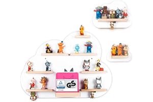 ‎BOARTI BOARTI Kinder Regal Wolken 3er Set in Weiß TÜV/GS-Zertifiziert - geeignet für die Toniebox und ca. 59 Tonies - zum Spielen und Sammeln