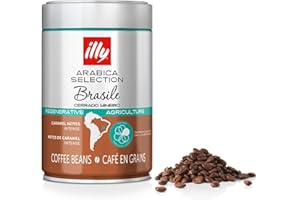illy, Coffee Beans Arabica Selection Brazil Cerrado Mineiro, 100% Arabica with Tones of Caramel and Dried Fruit, Intense Flavour, 6 Packs of 250 g (in Total 1.5 kg)
