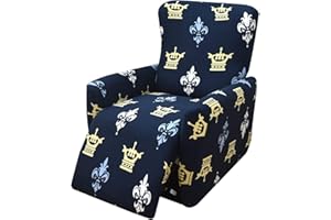 WWQQKJ 4-Pezzi Copripoltrona Relax Reclinabile Universale, Moderna Fodere Copripoltrona Reclinabile 1 Posto Elasticizzato Lavabile Rimovibile,Copertura per Poltrona Reclinabile(Color 19)