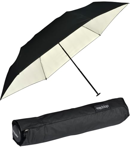 Parapluie Doppler Micro Flat Noir - Automatique Et Résistant à L'Eau - Polyester - Unisexe