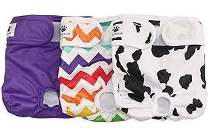 Hisprout Female Dog Diaper Reusable Washable Durable Doggie Diapers Pants(DDFXS02)