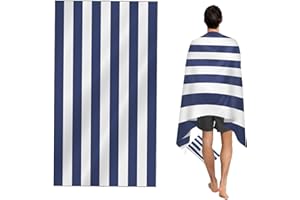 CNMTCCO Large Beach Towel for Adults with Bag - Quick Dry Microfibre - 100% Recycled Towel - Sand Free, Lightweight, Compact (160x90cm, 63x35in) (Blue)