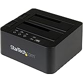 StarTech.com Standalone Hard Drive Duplicator - External Dual Bay HDD/SSD Cloner/Copier - USB 3.1 (10Gbps) to SATA III HDD/SS