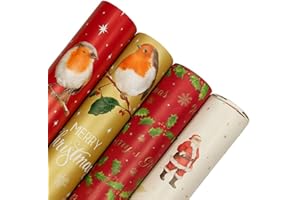 ezkart | 28m (4x7m) Xmas Wrapping Paper - Perfect for xmas, Birthday, Festival, Party Gift & Festive Decor Vintage Gift Wrap | xmas wrapping paper