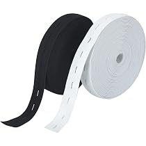 Bande Élastique Couture 20mm - 14m Noir Et Blanc | Pour Ceinture Pantalon, Jupe, DIY
