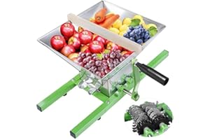 NAIZY Molino de Puré de Fruta de Acero Inoxidable 7L Con Manivela Trituradora Manual (Molino de Fruta)