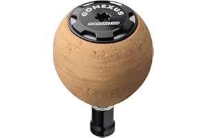 GOMEXUS 38mm Manopola Mulinello per Shimano Stella FJ Vanford Exsence Stradic CI4+ Daiwa Fuego LT Freams LT, CA38 Sughero FA38 Fibra di Carbonio, Installazione Diretta