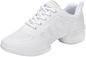 YUKTOPA Damen Tanzschuhe Jazz Tanzsneaker Leicht Atmungsaktiv Sportschuhe Tanzen Fitness Yoga
