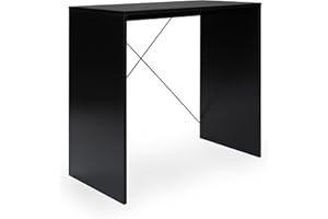 ABSOLUTE DEAL LIMITED Absolute Deal Hybrid Small Office Desk 80cm Study Table Laptop Desks & Workstations - Compact & Lightweight - 80x40x72cm - Black Desk