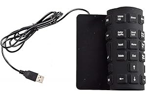 ISTARCOMPUTER Clavier Souple Silencieux pour Voyage Flexible étanche et ne craint Pas la poussiere AZERTY