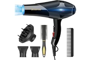 Jooayou 3000W Professional Hair Dryer, Ionic Hairdryer for Women Men, Fast Drying Blow Dryer with Diffuser 2 Speed 3 Heat Setting and Cool Button for Salon Home Travel Hair Styling