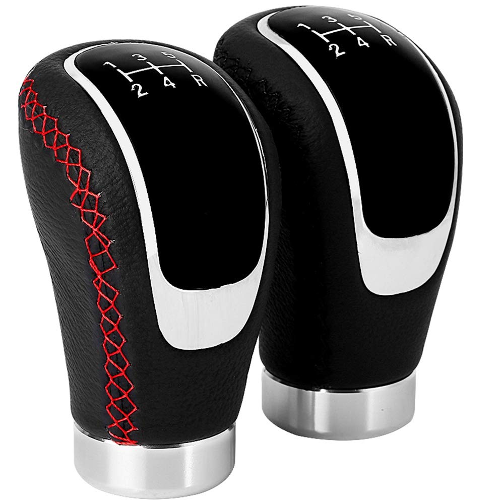 Semoss-Accessoire-Voiture-Interieur-Changer-Pommeau-de-Vitesse-Universel-5-Vitesses-Levier-pour-Manuel-Automatique-8mm-10mm-12mm-DiamtreRouge-Couture