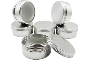 Wopanxye 6 st 150 ml aluminium tenn makeup reseburkar med skruvlock lock