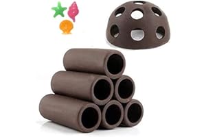 ZPPLD Ornement pour aquarium, aquarium, crevettes cachées dans une grotte, abri de reproduction, tube de frai pour aquarium Décorations en céramique, galets lumineux