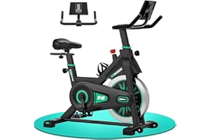 DMASUN Exercise Bike Professional with Large Tablet Holder & LCD Display, Quiet Indoor Cycling Bike for Home Training Cardio with Heavier Flywheel, 0-100% Resistance Spin Bike with 350/400LBs Capacity
