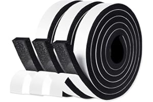 OQKAHIV Lot de 3 Rouleaux Feutrine Autocollante, Rouleaux de Ruban de Feutre Autocollant - Découpable - Patins en Feutre Anti-grincement - pour fenêtres et Portes, chaises, Patins pour Meubles, Noir