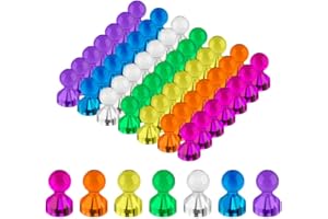 TRAYBRAY Pin Imanes 50pieza Color magnético chinchetas, Push Pin Imanes imanes pequeños imanes Pizarra magnetica Caja de Almacenamiento
