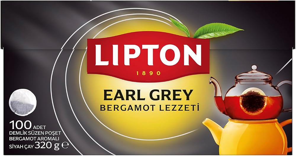 LİPTON Early Grey Demlik Poşet Çay 100'lü (320 gr)