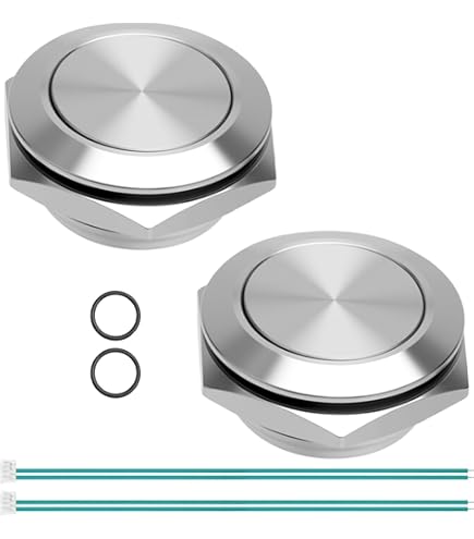 Lot De Cinq Boutons Poussoirs Ronds 12 Mm éclairés Par LED POUR