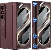 PSR Aksesuar Samsung Galaxy Z Fold 7 ile Uyumlu Kılıf Manyetik Şarj Destekli Sert Kapak - Koyu Mor