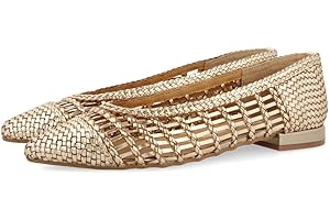 GIOSEPPO Bailarinas Negras de Piel Trenzada con Atado para Mujer sagada