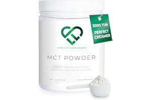 MCT Powder by LLS, 300g - 30 Servings, 100% from Coconuts, MCT Oil Powder High in Healthy Fats and Acacia Fibre, 0g Carbs, Perfect for Keto Diet, Completely Vegan, Lab Tested - Love Life Supplements