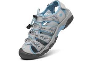 DANNTO Letnie Sandały Sportowe Damskie Oddychające na Zewnątrz Antypoślizgowe Piesze Wędrówki Sandały Trekkingowe Wspinaczka