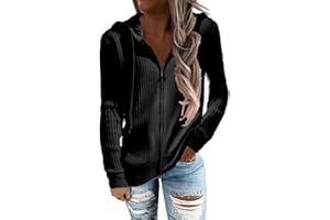 GRMLRPT Sweat à Capuche Légere Femme Blouson Zippé Femme Veste de Sport Cardigan Manches Longues Veste Automne et Hiver Casual Outdoor Basic