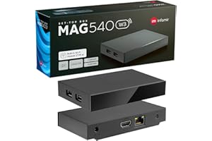 Mag540w3 Original Infomir & DM-Digital, MAG540w3 Wİ-Fİ Linux 4K IPTV Set Top Box Multimedia Player Internet TV Receptor IP 4K UHD HDMI 2.1 HEVC H.265 Arm Cortex-A35 + Cable HDMI
