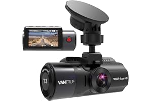 VANTRUE T3 2592x 1520P OBD Dashcam, Supercapacitor Dash CAM con 24h. Vigilancia de Aparcamiento, cámara de Coche TYP C con visión Nocturna HDR, Sensor G, grabación Continua,2,45 Pulgadas,máx. 256 GB