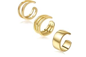 CHIC & ARTSY Ear Cuff Set Damen Ohrmanschette Ohrringe 925 Sterling Silber Earcuffs Set Helix Knorpel Ohrmanschette Ohne Ohrloch Wickelohrring Fakepircings Ohr Cuffs Ohrklemme