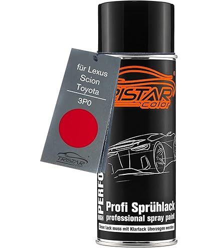 Bombe Peinture Voiture Couleur Compatible Avec TOYOTA AYGO 3P0 SUPER RED - Bombe De Peinture Dans Couleur Originale Du Constructeur, 400 Ml