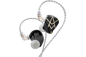 G.K KZ ASX Kopfhörer mit Kabel In Ear,Professionelle In Ear Monitoring Kopfhörer mit 20BA Treiber,Abnehmbare 2-pin Kabel mit 3.5mm Jack(Schwarz)