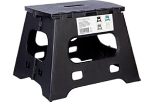 ‎SPLENDOLE Splendole Tritthocker Klapphocker Faltbar Kinderfußbank Klapptritt Bad-Hocker Klappbar Kindertritt Klein Aufstiegshilfe Küchenhocker Für Kinder Erwachsene (Schwarz)