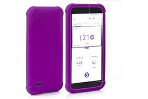 ‎YOUSHARES YOUSHARES Silikonhülle mit gehärteter Glasfolie für Omnipod 5 PDM, HD Omnipod 5 Displayschutzfolie Anti-Fingerabdruck, Kratzfest, Anti-Sturz-Schutzhülle (lila)