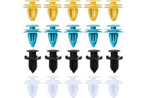 COYUN 60 Piezas Remaches Plastico Coche, Clip de Fijación Para Coche, Cuatro Tamaños Que Van, Grapas Coche, para Paneles Puertas Automóviles, se Adapta a la Mayoría de los Vehículos, 8-10mm