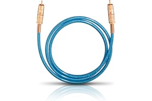 Oehlbach NF 113 DI 50 - cyfrowy kabel audio cinch - wysokiej jakości kabel koncentryczny S/PDIF, wielokrotne ekranowanie, 75 omów - 50 cm - niebieski