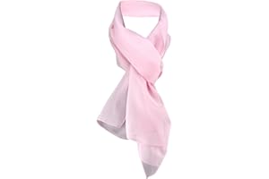 TigerTie - Foulard en mousseline de soie pour femmes - Couleur unie - Dimensions du foulard : 160 cm x 36 cm - Fabriqué en Italie
