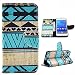 Produktbild Maxfe.co PU Leder Wallet Schutzhülle für Samsung Galaxy Grand Prime SM-G530FZ Handyhülle Flip Cover Buchstil Klapptasche in Lederoptik Etui Flip Case mit Standfunktion Karteneinschub und Magnetverschluß einfach Farbe Muster