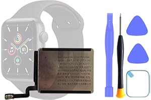 HIGHAKKU Batterie de Remplacement A2277 Compatible avec Apple Watch SE 40mm (GPS+Cellular/GPS) Model A2351,A2353,A2355 with Tools