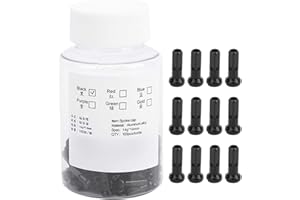 AYNEFY Boquillas Radios Bicicleta 100 Piezas Tapa Aleaci¨®n Aluminio 2mm Negro Accesorio Ciclismo Monta?a