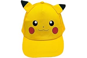 Sahinler Pokemon Pikachu 3D Casquette Enfant NW1240 Talla 54/56, Amarillo, Talla única