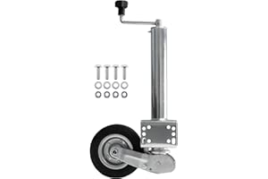‎THE DRIVE The Drive | Anhänger Stützrad 400KG | vollautomatik | Ø 60mm Rohr mit Anbauflansch | perfekt für Anhänger, Wohnwagen, Trailer (Stützrad – mit Befestigungsset)