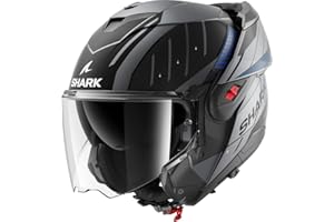 Shark Oxo kask motocyklowy z systemem, Rydger, matowy, antracyt, niebieski, czarny, rozmiar L