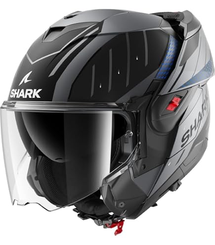 SHARK Casque Moto Modulable OXO BLANK - Dark Green Mat - Écran Pinlock 70 - Homologué ECE 22.06