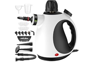 ASTARAMA Dampfreiniger Handgerät,1050W Hochleistung Steam Cleaner mit Sicherheitsverriegelung,350ml Tank Handdampfreiniger mit 14 Zubehör,Dampfreiniger für Alles Polstermöbel Auto Fenster Fliesen Teppich